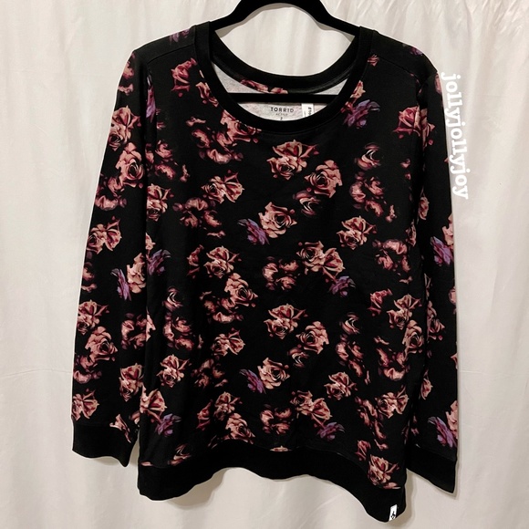 SET: Torrid Everyday Fleece Floral Active Sweatshirt/Jogger 2X - Picture 4 of 14